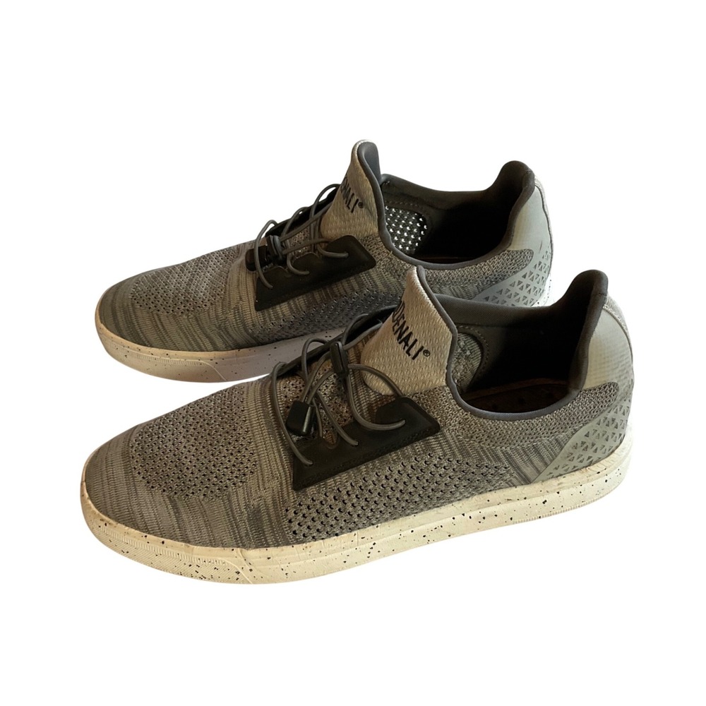 Denali Performance Knit Sneakers Mens 10 Grey Speckled Sole Bungee‎ Laces